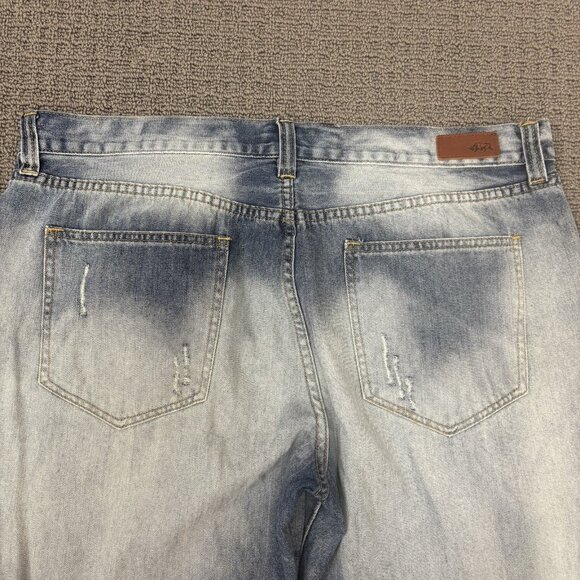 Ecko Unltd Jeans 40X31 Relaxed Fit Straight Leg Mid Rise Distressed Stone Wash - Picture 14 of 16
